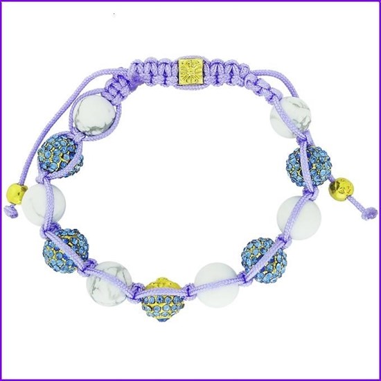 Браслет "Шамбала" из кахалонга, страз, кристаллов Swarovski