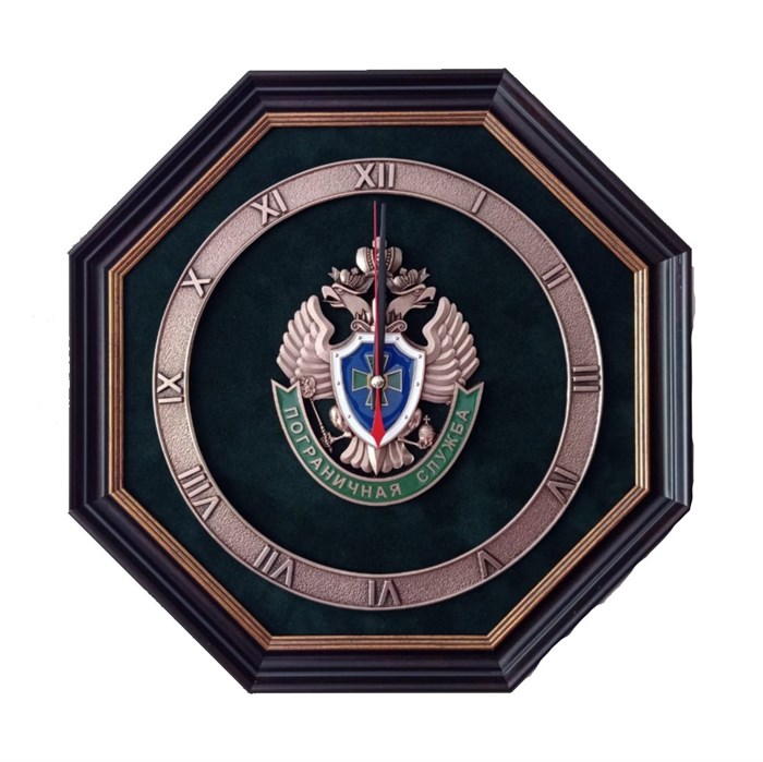 Часы "Эмблема Пограничной службы", 34х34