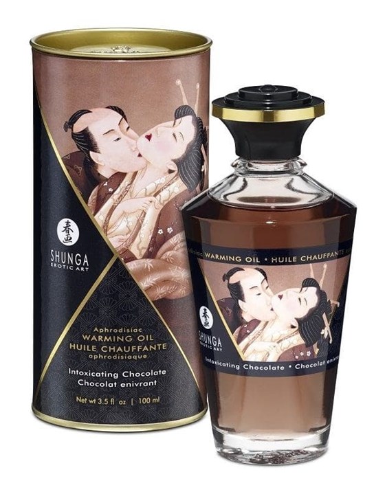 Массажное масло "Интимные поцелуи"  Shunga Aphrodisiac oil Chocolate (Шоколад), 100 мл