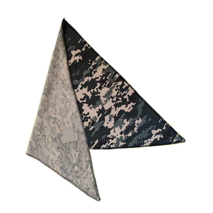 Косынка треугольная камуфляжная бежево-серая, разм. 52-58 (64х64х86) СД431 - фото 565642