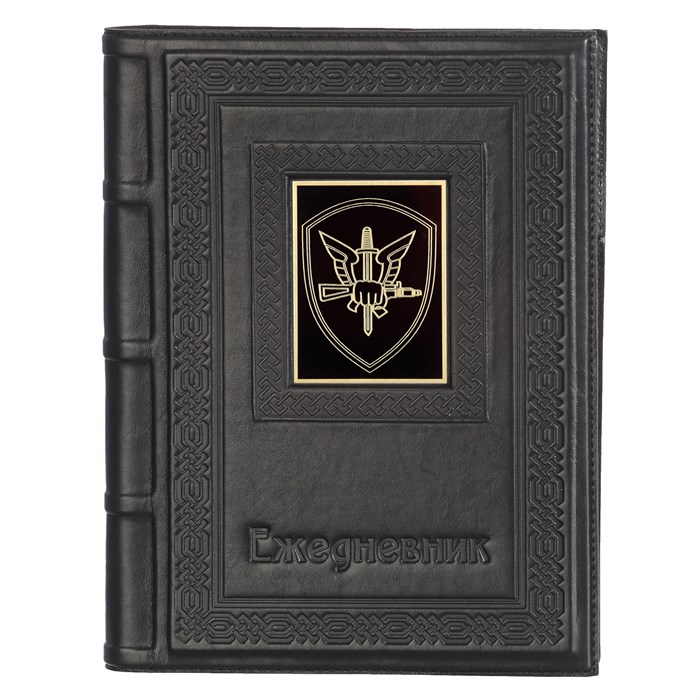 Ежедневник А5 «ОМОН-3» с накладкой из стали 008-17-63-19