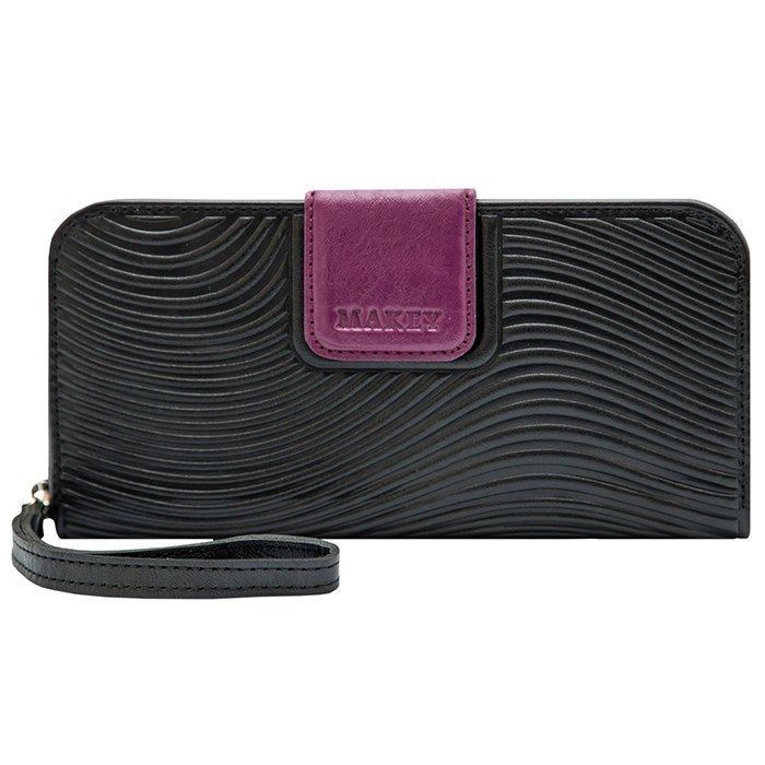 Портмоне «Waves». Цвет черный-фуксия 147-08-54*