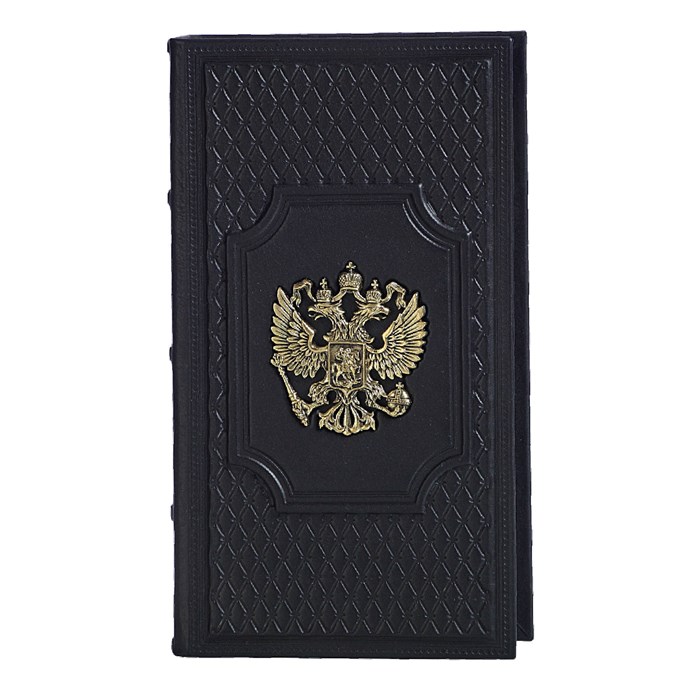 Визитница настольная «Федерация» с латунным орлом 006-09-52