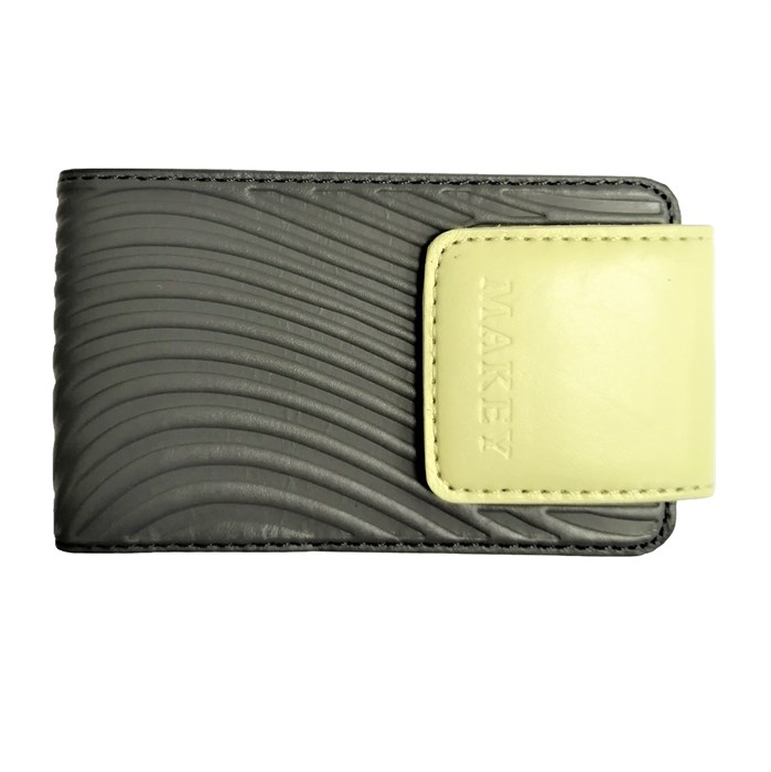 *Визитница карманная «Waves». Цвет серо-лимонный 004-08-54/2