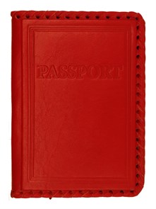 Обложка на паспорт «Passport». Цвет красный 009-07-01/1
