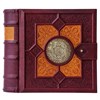 Книга-бар "Фолиант" из натуральной кожи с графином и стопками