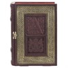 Книга-бар "Двухтомник" из натуральной кожи с графином
