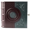 Книга-бар "Венеция" из натуральной кожи с графином и стопками