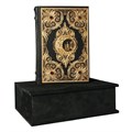 Коран (22*15*4,5) с филигранью (золото), литьем и гранатами в замшевой шкатулке ЭБ006(фз)