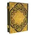 Коран с филигранью (золото), литьем и гранатами в замшевой шкатулке ЭБ020(фз)