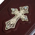 Православный молитвослов с крестом, филигранью (серебро) и топазами ЭБ031(кр)