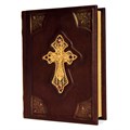 Православный молитвослов с крестом, филигранью (золото) и гранатами ЭБ031(крз)