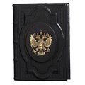 Ежедневник А5 «Держава» из натуральной кожи с латунным орлом
