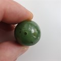 Нефритовое вагинальное яйцо с отверстием |Месторождение Саяны Россия | 3 х 2,3 см НФ029-30