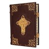 Библия в кожаном переплете с комментариями, филигранью (золото), гранатами