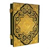 Коран с филигранью (золото), литьем и гранатами в кожаном переплете