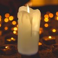 Светодиодная свеча "Живое пламя" | Led свеча-ночник с имитацией воска, 11 см