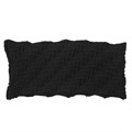 Однотонный трикотажный снуд унисекс  | Шарф-труба модной объёмной вязки, цвет черный, 25х57 см (структура)