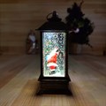 Новогодний декоративный  фонарик с подсветкой и снегом | LED-Светильник в ретро-стиле "Подарок от Деда Мороза", 14 см СД5066-1