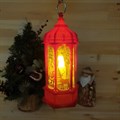 Новогодний фонарик-свеча с подсветкой | Игрушка-светильник на елку "Любимые герои", 14х6 см, цвет красный СД1274-52