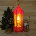 Новогодний фонарик-свеча с подсветкой | Игрушка-светильник на елку "Любимые герои", 14х6 см, цвет красный СД1274-52