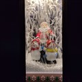 Новогодний декор ретро-фонарь с музыкой, подсветкой | Светильник с эффектом падающего снега "Дед Мороз и Ко", 28 см СД503-14-2