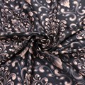Платок из креп-сатина "silk touch" с принтом 58х58 см, цвет бежево-черный (структура)