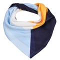 Платок из креп-сатина "silk touch" с принтом 58х58 см, цвет сине-желто-белый