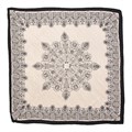 Большой гофрированный платок с принтом в серо-черных тонах, 100х100 см
