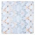 Мягкий принтованный платок из вуали | Тонкая шаль в голубых тонах, 96х96 см (размер)