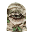 Балаклава-маска камуфляжная сетка бежево-зеленая, универсальный размер (спереди)