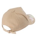 Бейсболка 5-клинка для девочки "Бабочка" цвет бежевый, разм. 52-54 (сзади)