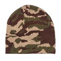 Шапка армейская трикотажная двойная "Камуфляж", цвет коричнево-зеленый HS19069-01