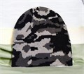 Шапка армейская трикотажная двойная "Камуфляж", цвет черно-белый HS19069-02
