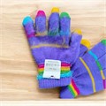 Детские перчатки с начесом на 3-5 лет демисезон/зима, цвет фиолетовый S2409-S1