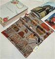 Палантин с люрексом "Собачки" | Тонкий шарф из кашемира, 200х70 см СД2317-5