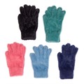 Пушистые молодежные перчатки с тачскрином из шелковистой пряжи S1928-L1
