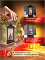 Новогодний декоративный  фонарик с подсветкой и снегом | LED-Светильник в ретро-стиле "Дед Мороз с подарком", 13 см СД1274-241
