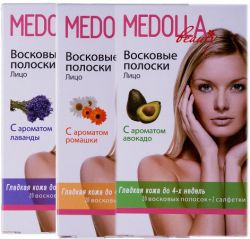восковые полоски Медолла для лица